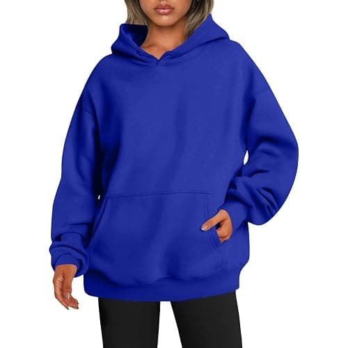 Womens Plain Hoodies Oversized Airplane Mode Travel Hoodie With Pockets or with Eye Mask Winter Fall Outfits Y2k Clothes thumbnail 2
