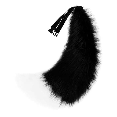 Adolala Faux Fur Wolf Fox Tail with Adjustable Elastic Belt Halloween Cosplay Costume Accessory - Image 1