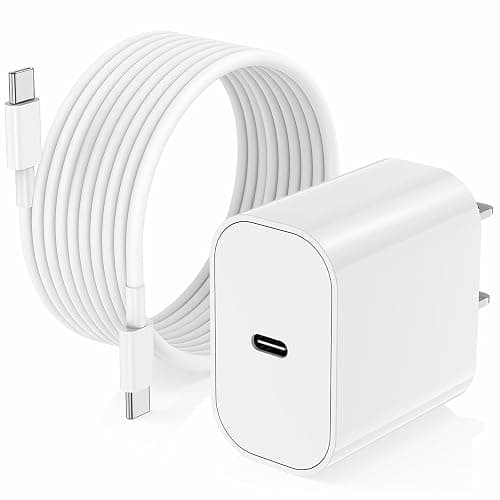 for iPhone 16 15 Charger/10ft Type C to C Charging Cable Cord Long,USB C Fast Charging Block for Apple iPhone 16 Pro Max/16/15/15 Plus/AirPods Max 2 (2024)/AirPod Pro 2nd Gen/4/Plug Cube Power Adapter - 1Pack White - 10 Feet - Image 1