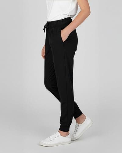 Real Essentials 3 Pack: Girls' Lounge Joggers Soft Athletic Performance Casual Sweatpants (Ages 7-16) thumbnail 5