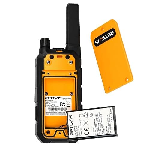 Retevis RB48 Waterproof Walkie Talkies, Heavy Duty Two Way Radio, Advanced Triple Proof, Vibration Call, USB-C, SOS,2000mAh, NOAA, 2 Way Radio(2 Pack) Yellow thumbnail 9