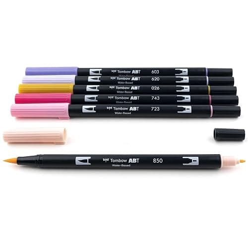 Tombow 56228 Dual Brush Pen Art Markers Sweetheart, Portrait, 1 Count (Pack of 6) thumbnail 3