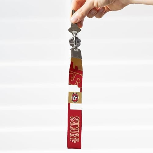Rico Industries NFL Football Standard Wrist Lanyard Key Chain, Cute Wristlet Strap Holder for Car Keys ID Badges Card Wallet thumbnail 4