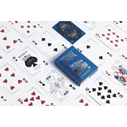 Bicycle Back To The Future Playing Cards 1 Pack, Premium, Foil, Metallic , Blue thumbnail 3