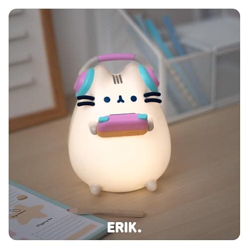 Grupo Erik Pusheen Cat Lamp - Night Light Kids, Kawaii Gifts, Merchandise | USB / Battery Lamp, Night Lamp Bedside, Mood Lighting, Nightlight, Mood Light | Kawaii Room Decor, Stuff, Gamer Merch thumbnail 2