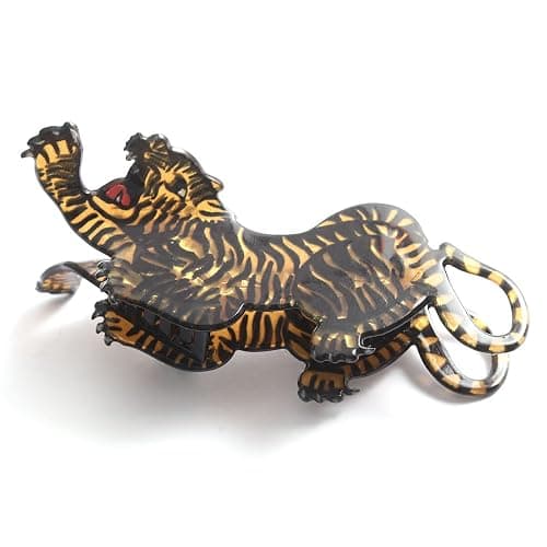 Tiger Claw Clip - Cute Funny Animal Hair Claw Clip for Girls - Farm Country Hair Accessories Gift - Small Claw Barrettes - Image 1