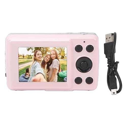 Digital Camera, FHD 1080P 16MP Portable Camera with 2.4 In Screen, 16X Digital Zoom, Auto Focus Stabilization Vlogging Camera for Kids Student Children Teens Girl Boy (Pink) thumbnail 7