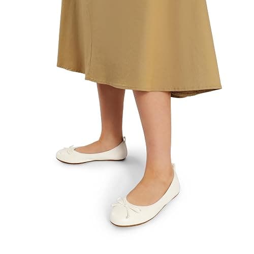 DREAM PAIRS Women's Flats, Foldable Ballet Flats for Women, Bowknot Round Toe Comfort Light Weight Slip-On Dress Shoes thumbnail 8