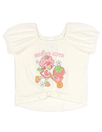 Strawberry Shortcake Girls Square Neck T-Shirt and Smocked Skirt Outfit Set Toddler to Big Kid Sizes (2T - 10-12) thumbnail 3