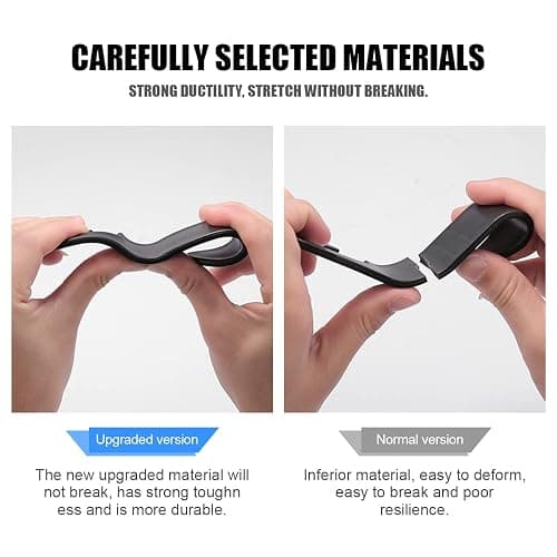 Car Back Seat Headrest Hooks, 4 Pack Black Stylish Back Seat Hanger for Car Handbag Clothes Coats Grocery Bags, Car Interior Accessories (Black2) thumbnail 3