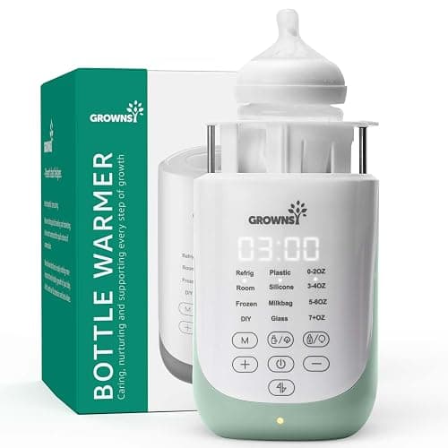 GROWNSY Nutri Bottle Warmer with Innovative Auto-Lift Feature, 10-in-1 Fast Baby Bottle Warmer with Night Light, Retain Nutrients Milk Warmer for All Bottles - Image 1