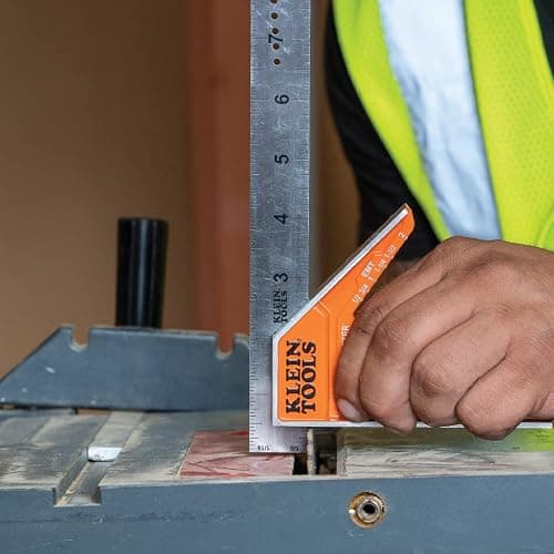 Klein Tools 935CSEL Combination Square Ruler for Electricians and Carpenters, Stainless Steel Double Sided Ruler, Bubble Level, Magnetic thumbnail 6