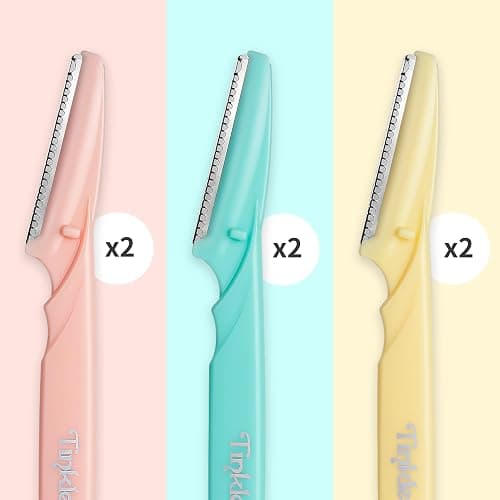 Tinkle Dermaplaning Tool 6ct, Dermaplane Razor for Women, Safe and Easy Peach Fuzz Remover, Eyebrow Trimmer with Protective Cover, Stocking Stuffers thumbnail 3