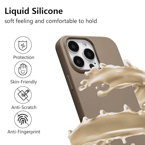 ZTOFERA for iPhone 14 Pro Case with Strap,Crossbody Phone Case with Adjustable Neck Shoulder Lanyard,Soft Silicone Shockproof Protective Phone Cover for iPhone 14 Pro 6.1 inch-Brown thumbnail 2