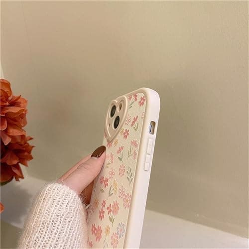 Ownest Compatible with iPhone 7/8/SE/SE 2Case with Cute Flowers Floral Pattern for Women Girls Soft Silicone Love Lens Protection Case for iPhone 7/8/SE/SE 2-White - White Flower - 7/8/SE thumbnail 6