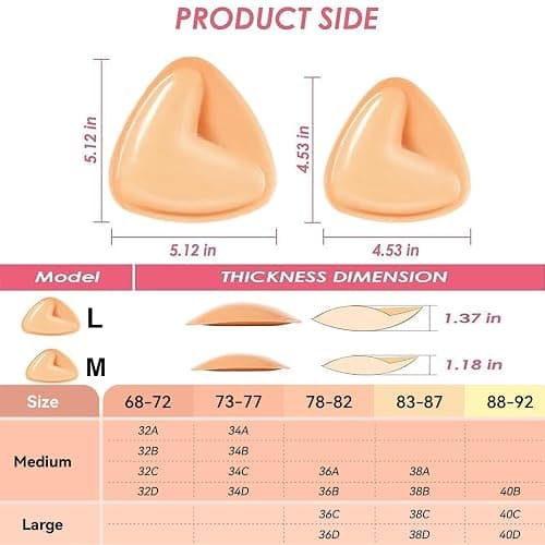 Snowy Sticky Bra Inserts,Reusable and Waterproof Double Sided Snowy Inserts,Sticky Bra Push Up for Women Dresses Bikinis thumbnail 2