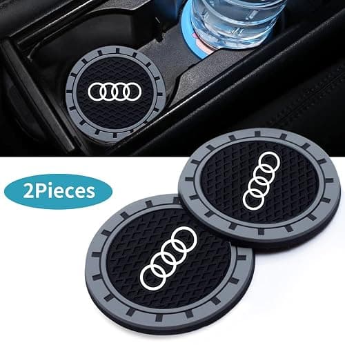 for Audi Car Cup Holder Coaster, Auto Cup Holder Insert Coaster Compatible with Audi A1 A3 RS3 A4 A5 A6 A7 RS7 A8 Q3 Q5 Q7 R8, 2PCS thumbnail 6