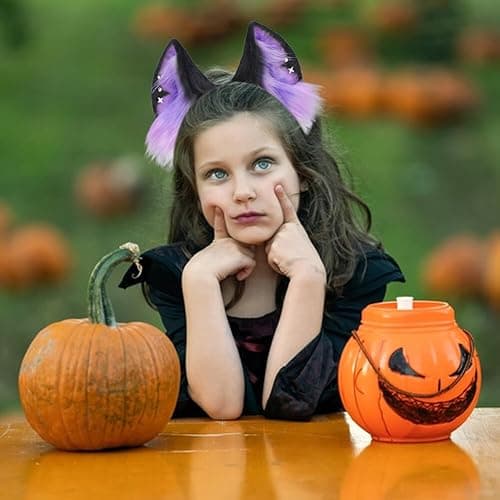 Faux Wolf Ears Headwear Faux Fur Headbands Headdress Halloween Animal Cosplay Costume Accessories for Women thumbnail 4