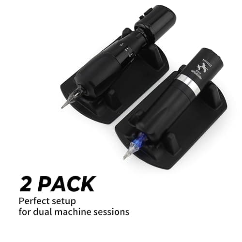 Tattoo Machine Stand - Rubber Tattoo Pen Holder, Tattoo Machine Rack, Compatible with Rotary Tattoo Guns & Coil Machines, Anti-Slip Base, Stable Pen Display Stand Tattoo Pen Tray (Black 1 Pack) thumbnail 5