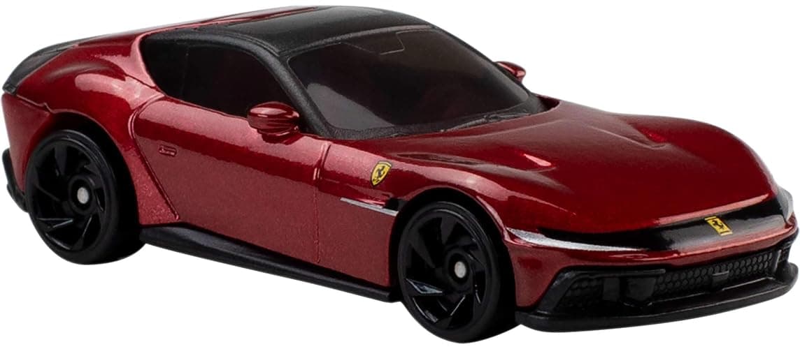 Hot Wheels Pack de 5 Coches Ferrari a Escala 1:64 | Set oficial con licencia de 5 vehículos Ferrari de metal fundido para jugar o exponer, de colección, JLN12 thumbnail 4
