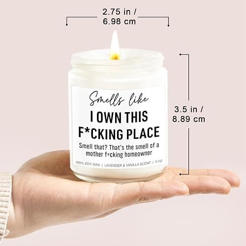 Younift Funny Scented Candle, House Warming Gifts New Home, Housewarming Gifts for Women, Men, Couple, New Homeowner - First Apartment Essentials - Closing Presents for Home Buyers - 9 oz thumbnail 7