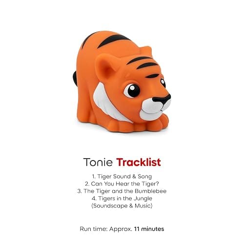 Tonies My First Jungle Set - Monkey, Parrot and Tiger Soft and Squeezable Audio Toy Figurines thumbnail 6