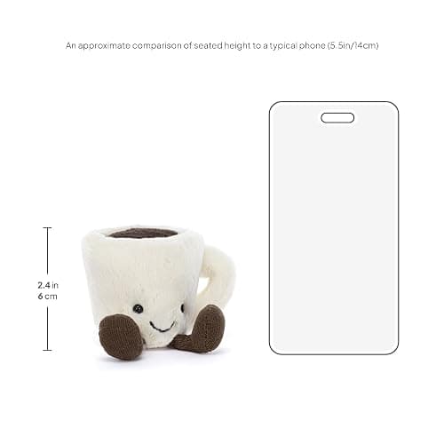 Jellycat Amuseables Espresso Cup Coffee Stuffed Toy, 4 inches - Drink Plush - Fun Gift Idea thumbnail 2