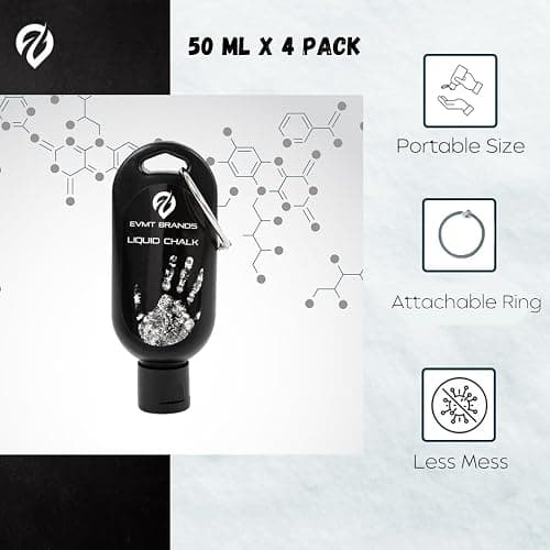 EVMT Brands Liquid Chalk, Mess Free Gym Chalk for Weightlifting, Gymnastics, Rock Climbing, Dancing. Sweat Resistant and Long Lasting for Stronger Grip. Package May Vary. thumbnail 3