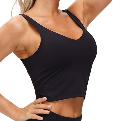 THE GYM PEOPLE Womens' Sports Bra Longline Wirefree Padded with Medium Support thumbnail 6