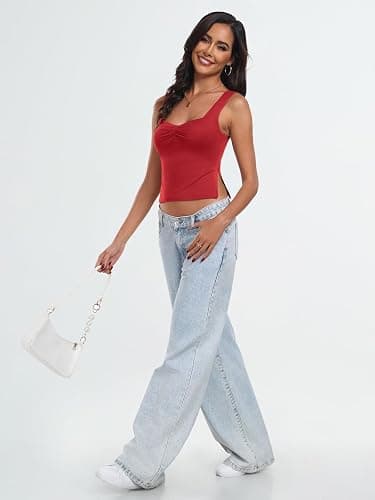 Trendy Queen Womens Going Out Crop Tops Backless Tank Tops Summer Teen Girls Party Basics Tees Cute Shirts thumbnail 6