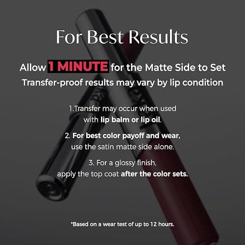 Laka Perfect Twin Lip - Dual-Ended Matte Liquid Lipstick & Clear Gloss | Transfer Proof Color | High Pigmented Lightweight Non-Sticky | Korean Makeup | #902 Busy Coral (Soft Coral Pink), 0.31oz thumbnail 9
