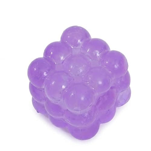 1PCS Soft TPR Squeeze Cube 4.5cm/1.77in Cube Stress Balls Squishy Fidget Toy for Stress Anxiety Relief Focus Sensory Toy for Adults Teen Autism ADHD Non-Toxic Calming Toy (Purple) - Image 1