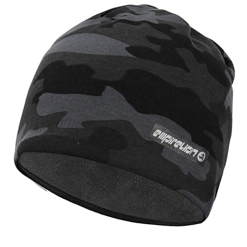 EMPIRELION Softshell Winter Fleece Lined Beanie Hats, 9" Running Skull Cap Thermal Tactical Watch Cap Men Women - Image 1