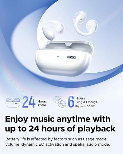 SoundPEATS PearlClip Pro - Open Ear Clip-on Earbuds - White | Bluetooth 6.0 LDAC Hi-Res Spatial Sound Comfortable for Sports Workout,12mm Drivers,24H Playtime Fast Charge, IPX5 thumbnail 7