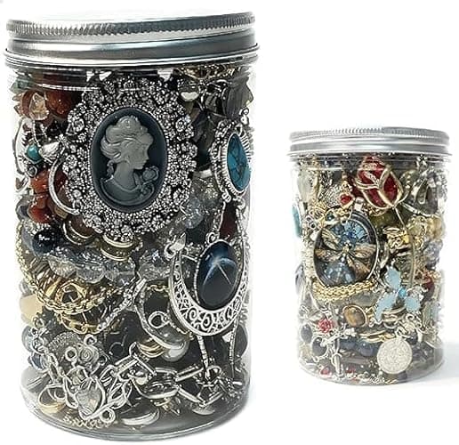 Mystery Jewelry Jar for Women, Gothic Witchy Vintage Jewelry Gift Set(Goth Boho Mixed Punk Everyday Necklaces,Earrings, Rings,Bracelets/Bangles),Unique Alternative Fashion Romantic Cute Present for Her - Image 1
