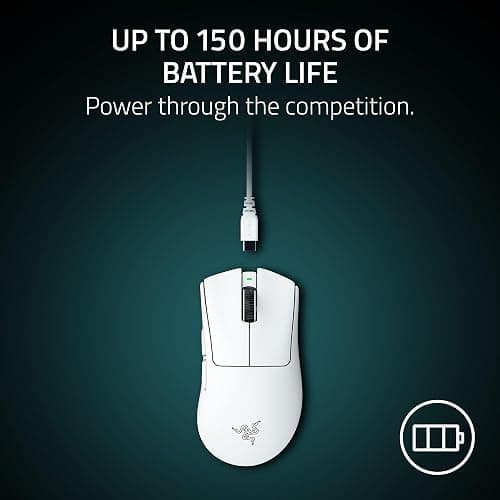 Razer DeathAdder V4 Pro Wireless Gaming Mouse: 56g Lightweight - HyperSpeed Wireless Gen-2 - Optical Scroll Wheel - Optical Switches Gen-4 - Focus Pro 45K Sensor Gen-2 - Up to 150 Hr Battery thumbnail 8