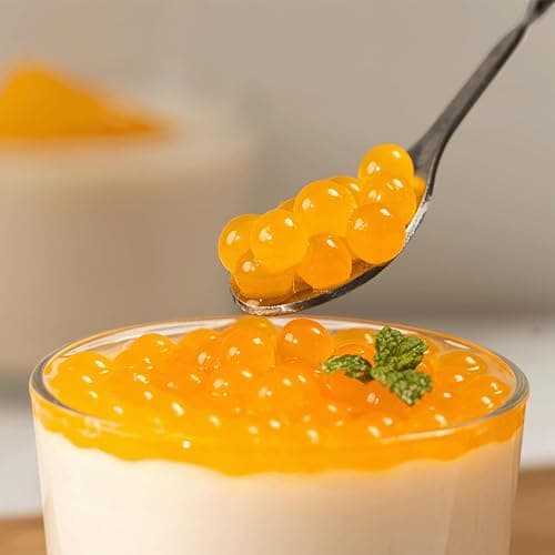 Tea Zone [7 Pounds] Mango Pearls for Boba Tea Beverages, Sweets, Ice Cream Topping | B2051 thumbnail 4