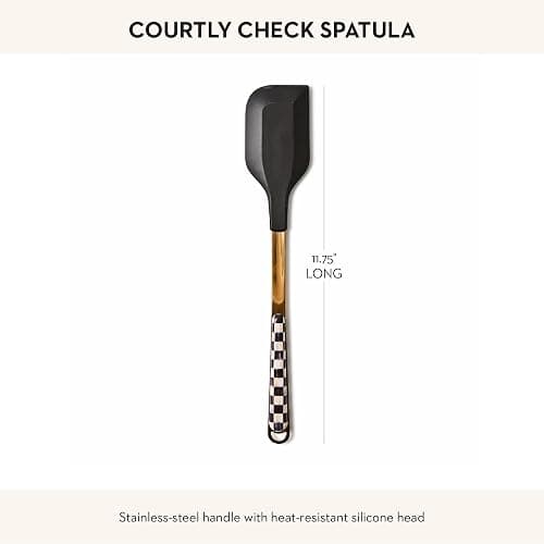 MACKENZIE-CHILDS Kitchen Spatula, Silicone Spatula for Cooking, Black-and-White Courtly Check thumbnail 2