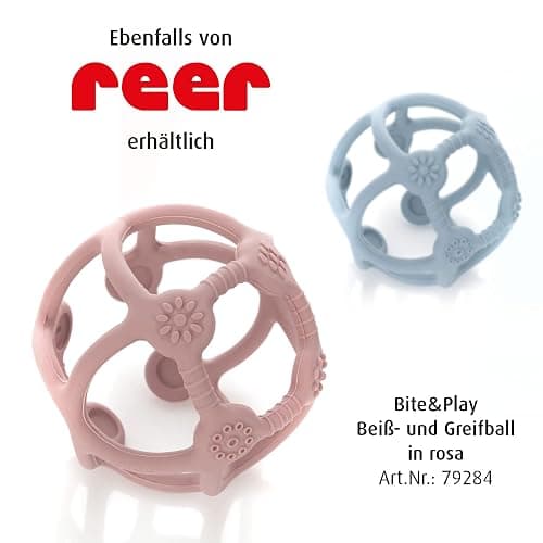 reer Bite&Play Beiß- und Greifball fürs Baby, Beißring und Spielzeug fürs Kleinkind, tolles Geschenk - blau thumbnail 5