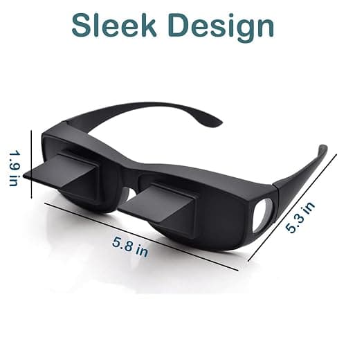 Horizontals Lazy Glasses Prism Glasses – 90° HD Vision for Bed Reading & TV Watching, Lightweight Horizontal Spectacles with Ergonomic Design (Black Frame) thumbnail 6