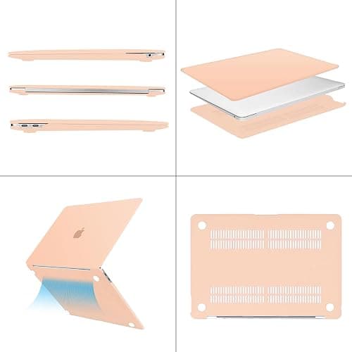 MOSISO Compatible with MacBook Air 13 inch Case 2022 2021 2020 2019 2018 Release A2337 M1 A2179 A1932 Touch ID, Plastic Hard Shell Cover&Keyboard Cover for MacBook Air 13.3 inch Case, Peach Fuzz thumbnail 5