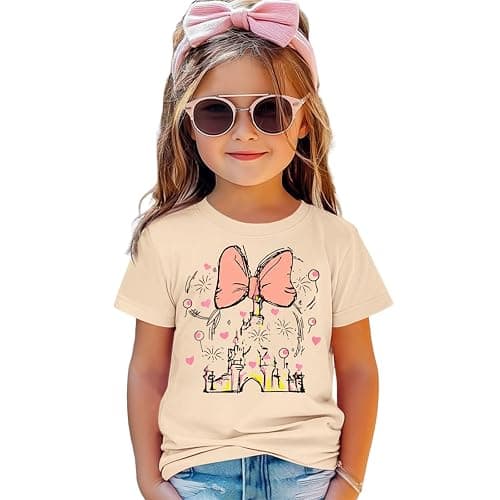 GLIGLITTR Magic Shirt for Toddler Baby Girls Magical Kingdom Tshirt Cute Castle Outfit Holiday Family Vacation Summer Tee Top - Image 1