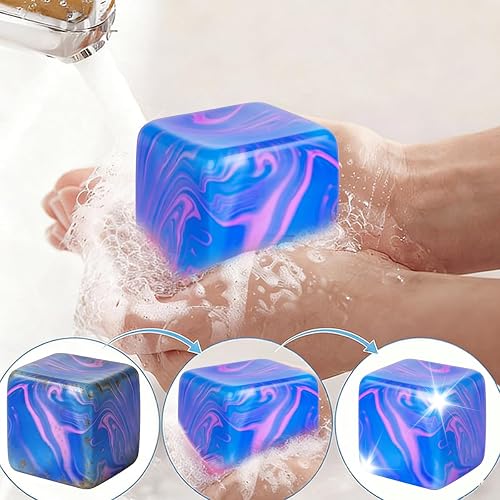 Stress Balls Fidget Toys for Adults Stress Relief, Square Shape Stress Cube Sensory Squeeze Toys, Slow Rising Squeeze Ball for Party Favors Stocking Stuffers (Blue) thumbnail 6