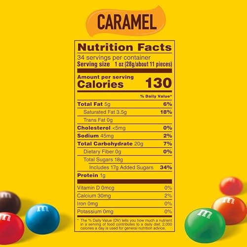 M&M's Caramel Milk Chocolate Christmas Candy, Party Size, 34 oz Resealable Bulk Candy Bag thumbnail 2