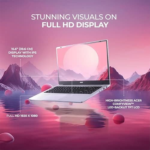 acer Aspire 3 Premium Slim Laptop Computer with Backlit Keyboard - AMD Ryzen 5 7430U CPU - 16GB RAM - 512GB SSD - 15.6" FHD Display - Fast Wi-Fi 6 - Webcam - Copilot AI Chat - Windows 11 Pro thumbnail 3