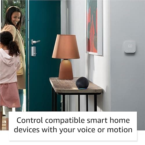 Amazon Echo Dot (newest model), Vibrant sounding Alexa speaker, Great for bedrooms, dining rooms and offices, Glacier White thumbnail 5