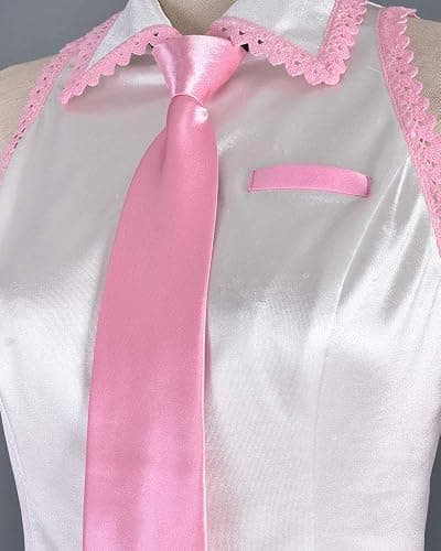 Haikyuu Women Pink Cosplay Dress with Socks Hair Pins Halloween Costume Anime Con thumbnail 4