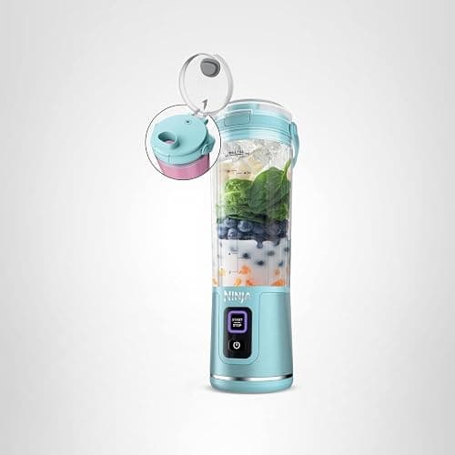 Ninja Blast Portable Blender, Cordless, 18oz. Vessel, Personal Blender For-Shakes and Smoothies, BPA Free, Leakproof-Lid and Sip Spout, USB-C Rechargeable, Dishwasher Safe Parts, Tinted Aqua, BC151AQ thumbnail 9