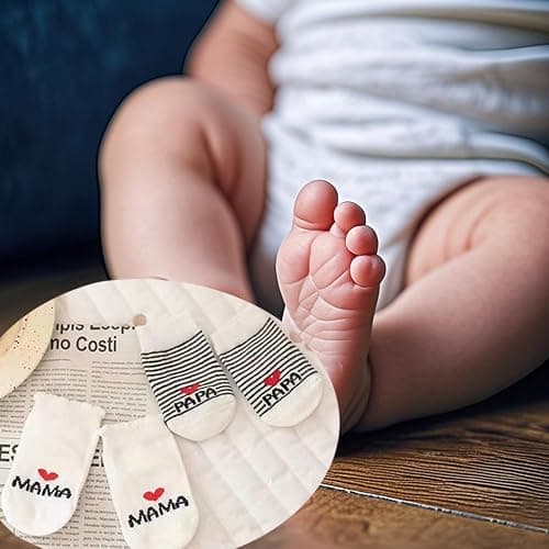 Losuesme Baby Socken 0-6 Monate Baumwolle Junge Mädchen Baumwollsocken Neugeborenen Unisex 2 Paar Kleinkind Personalisierte Geschenk Zur Geburt Mädchen thumbnail 3