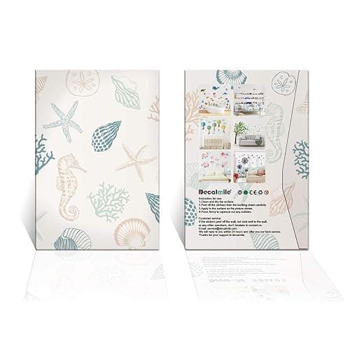 decalmile Under The Sea Seaweed Wall Decals Sea Turtle Ocean Grass Jellyfish Wall Stickers Baby Nursery Bedroom Bathroom Wall Decor thumbnail 7